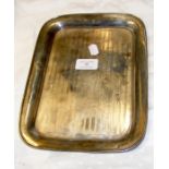 A silver rectangular Waiter's tray - 9.7oz