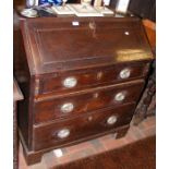 Antique oak fall front bureau