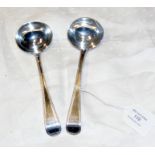 The matching pair of silver sauce ladles - 5.5oz