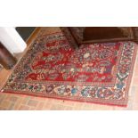 Middle Eastern style carpet with red ground - 200c