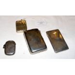 A silver vesta case, card case, etc.