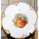 A 21.5cm diameter KPM hand painted cabinet plate w