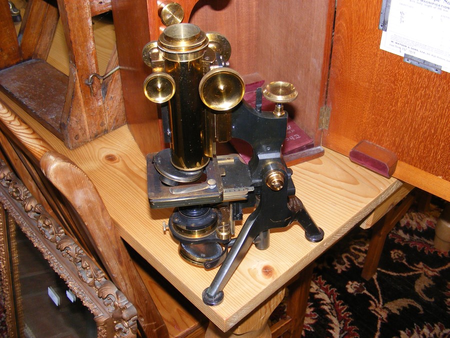 W Watson & Sons of London microscope with intercha - Image 5 of 9