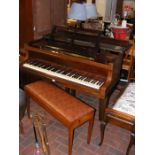 A Max Adolph of Berlin, Baby Grand Piano with duet