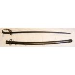 An 1822 Infantry Officer's sword with metal scabba