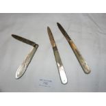 Collectable silver plated penknives and other