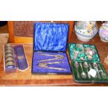 Silver jewellery, teaspoons, etc.