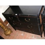Oriental simulated bamboo chest of two short and t