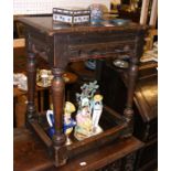 Antique oak joint stool