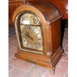 An antique chiming mantel clock - 38cm high
