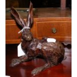 Studio bronze Hare ornament - 16cm high
