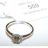 An 18ct white gold diamond cluster ring - approx.