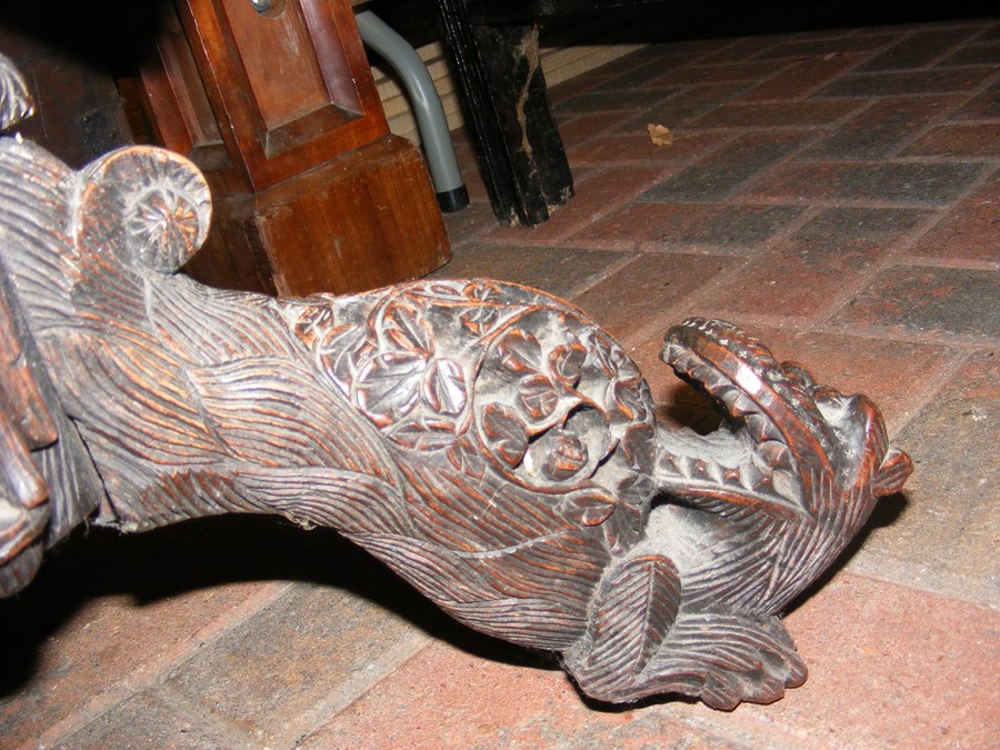 A heavily carved Anglo Indian tilt-top table with - Image 12 of 14