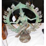 Indian bronze dancing deity - 34cm high