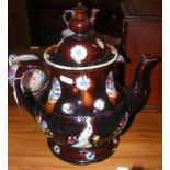 A barge ware teapot -32cm high