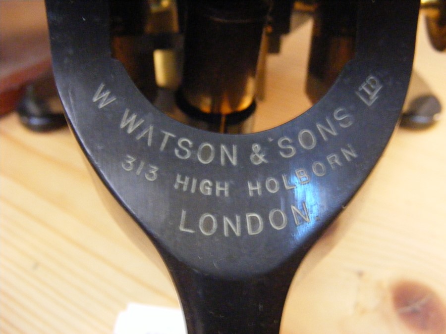 W Watson & Sons of London microscope with intercha - Image 2 of 9