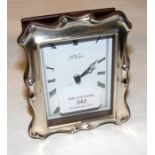 A silver mounted clock