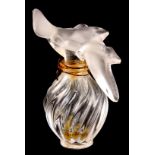 A LALIQUE GLASS CASED PERFUME BOTTLE 'L’Air du Temps’ For Nina Richie; signed to the base Lalique