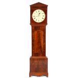 GLADING & CO, BRIGHTON A MID 19th CENTURY MAHOGANY REGULATOR LONGCASE CLOCK the flamed mahogany case