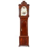 EDWARD SHEPLEY, MANCHESTER A RARE LATE GEORGIAN FOUR TRAIN MUSICAL AND TIDAL LONGCASE CLOCK the