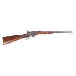 A SPENCER 1860 REPEATING CARBINE the steel barrel and plates having very nice original finish and