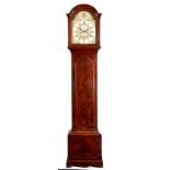 FRANCIS PERIGAL, LONDON A FINE GEORGE III FLAMED MAHOGANY LONGCASE CLOCK the hood with break