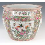 A 19TH CENTURY CHINESE PORCELAIN CANTONESE CARP BOWL with brightly coloured floral decoration and