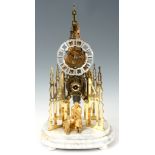 ATT. WILLIAM FREDERICK EVANS, HANDSWORTH A MID 19th CENTURY SCOTT MEMORIAL SKELETON CLOCK the 4.5”