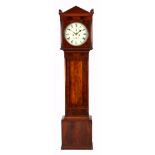 JOHN DICKMAN, EDINBURGH A WILLIAM IV FLAMED MAHOGANY SCOTTISH EIGHT DAY LONGCASE CLOCK with round