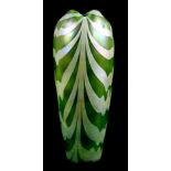 A STYLISH LOETZ TYPE IRIDESCENT GLASS VASE 25.5cm high.