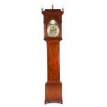 JOSEPH FORDHAM, BOCKING A GEORGE III OAK LONGCASE CLOCK having caddy top hood over arched glazed