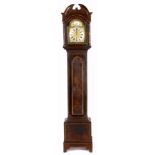 ROBERT SPENCE, DYSART AN UNUSUAL GEORGE III LACQUERED LONGCASE CLOCK having break arch pediment