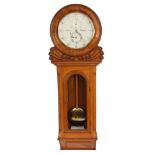 JOHNSON, WIGAN A WALL MOUNTED REGULATOR CLOCK, THE CASE ATTRIBUTED TO SIR GEORGE GILBERT SCOTT the