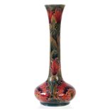 WILLIAM MOORCROFT DATED 1913, AN EARLY 20TH CENTURY SLENDER NECK SPILL VASE tubeline decorated in