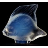 R. LALIQUE, AN EARLY OPALESCENT POISSON CACHE impressed LALIQUE mark and Monogram to base 5cm high.