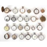 A COLLECTION OF 24 POCKET WATCHES some silver cased