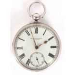 WILLIAM EASTON AN OPEN FACED POCKET WATCH in a silver case