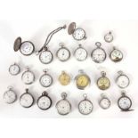 A COLLECTION OF 22 POCKET WATCHES some silver cased