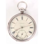 FATTRONI AND SONS, A FUSEE OPEN FACED POCKET WATCH in a silver case