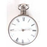 N SIMMONS, LIVERPOOL. A VERGE POCKET WATCH in a silver case