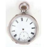 A QUARTER REPEATING POCKET WATCH in a silver case