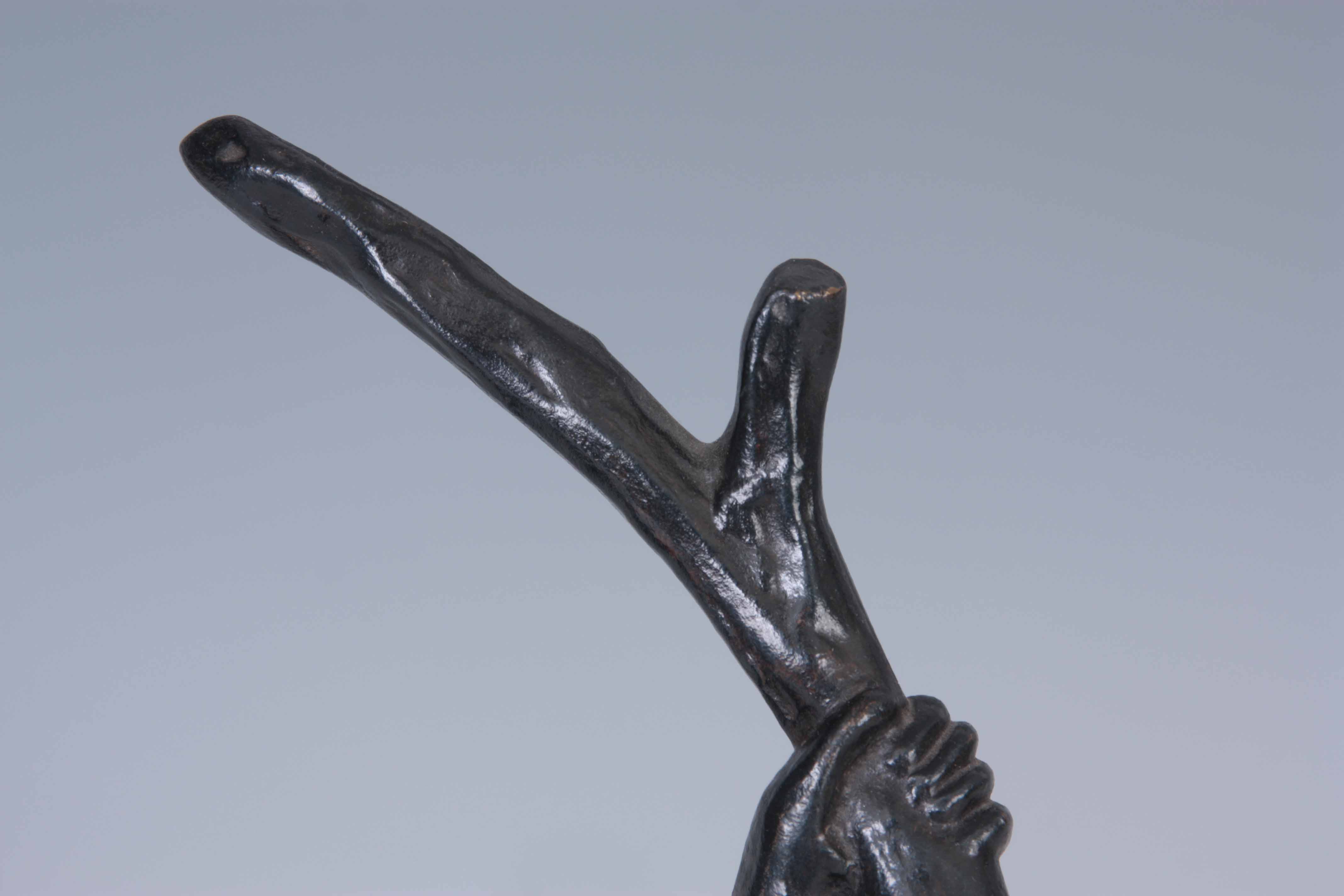 IRENEE RENE RICHARD. A 1930's FRENCH PATINATED BRONZE SCULPTURE modelled as two playful monkeys - Image 3 of 9