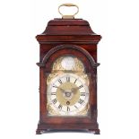 THOMAS BULLOCK, BATH. A MID 18th CENTURY VERGE BRACKET CLOCK OF SMALL PROPORTIONS WITH ALARM the