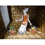 2 Royal Crown Derby Wildfowl paperweights with gold stoppers and a Royal Crown Derby Figurine Athena