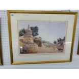 R M Bolton, Framed and mounted Print of a Morrocan Village scene signed in Pencil, 53 x 38cm