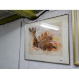 Chorme framed mixed Medium by Patrick Manouvrier entitled 'Escargot'