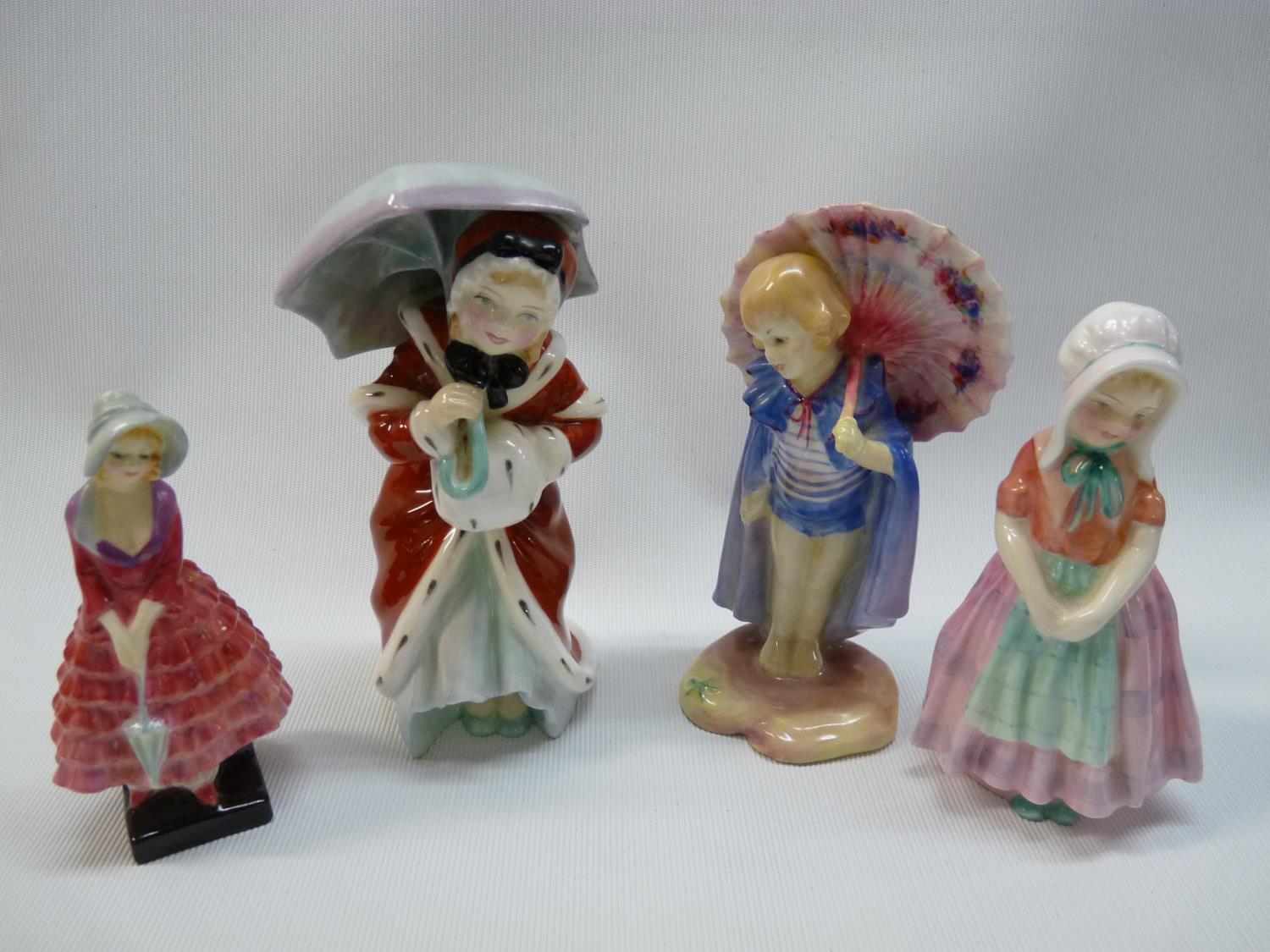 4 Royal Doulton figurines to include Miss Muffet HN 1936, Tootles HN 1680, Babette HN 1424 &