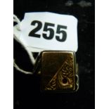 Gents 18ct Heavy Signet ring with square engraved top 10.3g total weight