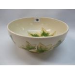 Rare Moorcroft Ivy deocorated bowl on cream ground designed by Wendy Mason and Julie Dolan in 1987