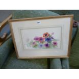 Elizabeth Bridges RI Watercolour of Floral Still Life